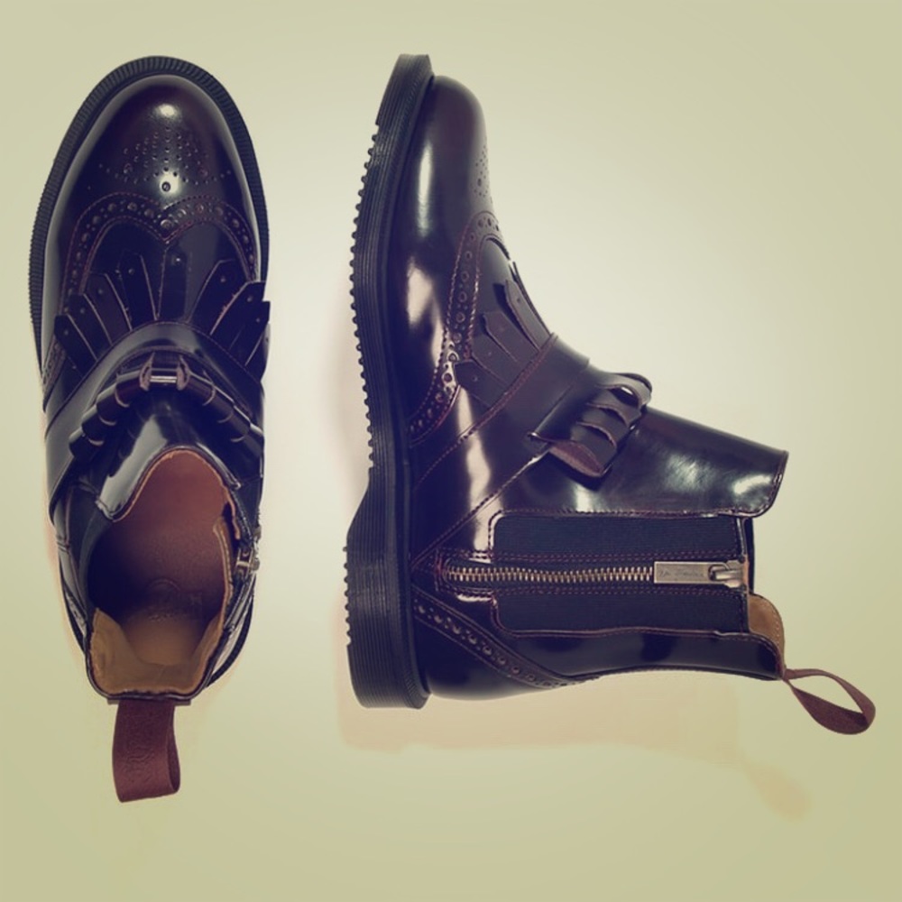 Dr. Martens Tina Brogue Chelsea Boot - Cherry Red